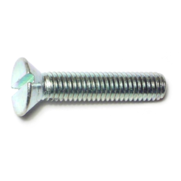 10-32 x 1" Slotted Flat Head, Machine Screw, Zinc 