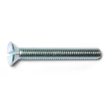 10-32 x 1-1/2" Slotted Flat Head, Machine Screw, Zinc 