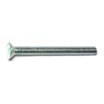 10-32 x 2" Slotted Flat Head, Machine Screw, Zinc 