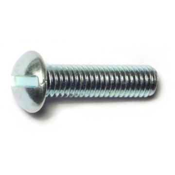 10-32 x 3/4" Slotted Round Head, Machine Screw, Zinc 