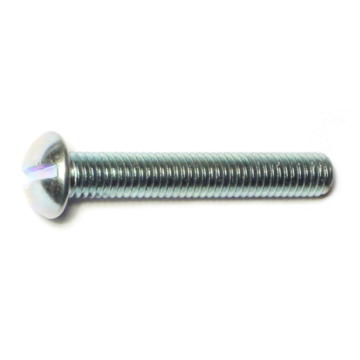 10-32 x 1-1/4" Slotted Round Head, Machine Screw, Zinc 
