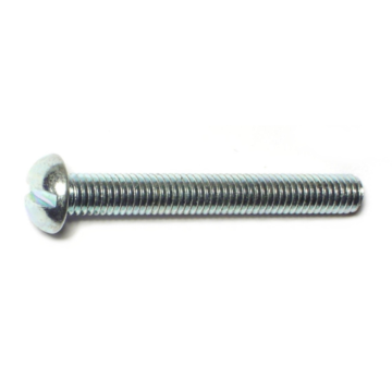 10-32 x 1-1/2" Slotted Round Head, Machine Screw, Zinc 