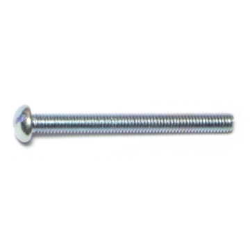 10-32 x 2" Slotted Round Head, Machine Screw, Zinc 