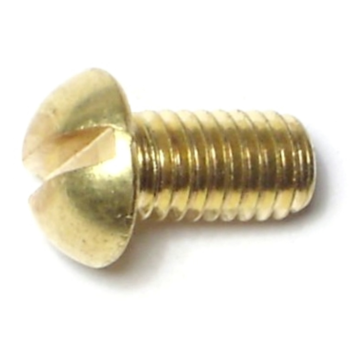 10-32 x 3/8" Slotted Round Head, Machine Screw, Brass 