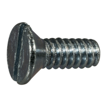 10-24 x 1/2" Slotted Flat Head, Machine Screw, Zinc 