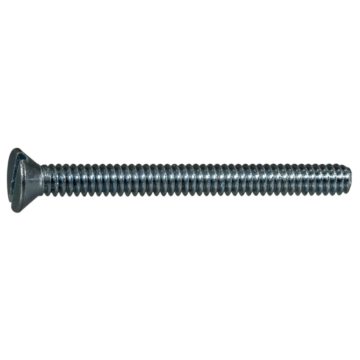 10-24 x 2" Slotted Flat Head, Machine Screw, Zinc 
