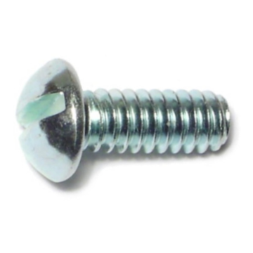 10-24 x 1/2" Slotted Round Head, Machine Screw, Zinc 