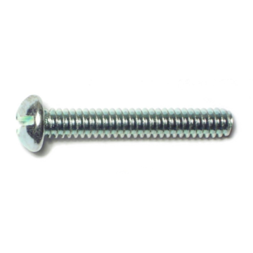 10-24 x 1-1/4" Slotted Round Head, Machine Screw, Zinc 