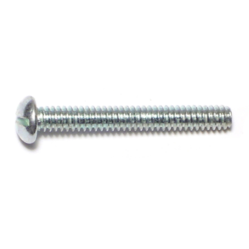 10-24 x 1-1/2" Slotted Round Head, Machine Screw, Zinc 