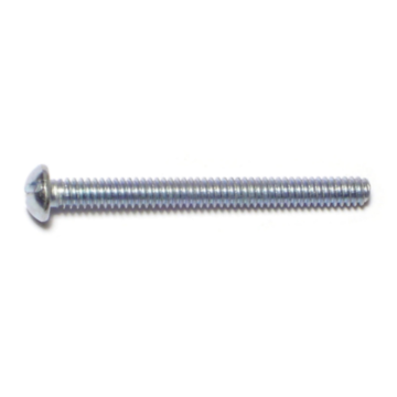 10-24 x 2" Slotted Round Head, Machine Screw, Zinc 