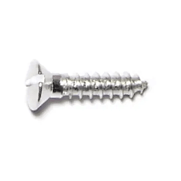 #6 x 5/8" Slotted Oval Head, Wood Screw, Aluminum