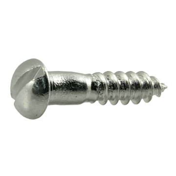 #4 x 1/4" Slotted Round Head, Wood Screw, Aluminum