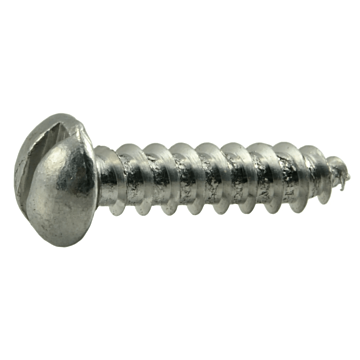 #6 x 5/8" Slotted Round Head, Wood Screw, Aluminum