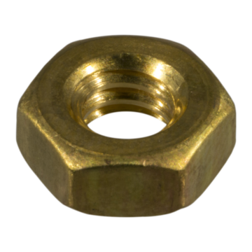 1/4"-20 Hex Nut, Coarse Thread, Brass