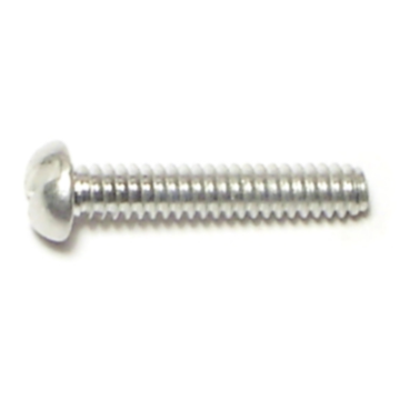 6-32 x 3/4" Slotted Round Head, Machine Screw, Aluminum 