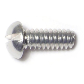 10-24 x 1/2" Slotted Round Head, Machine Screw, Aluminum 