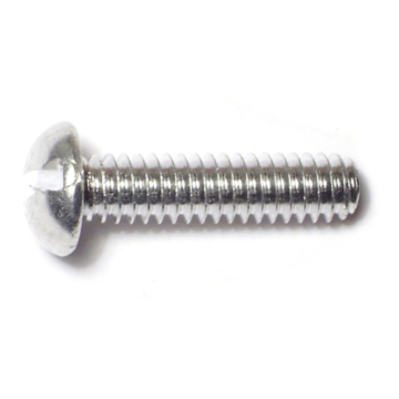 1/4"-20 x 1" Slotted Round Head, Machine Screw, Aluminum 