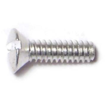 6-32 x 1/2" Slotted Round Head, Machine Screw, Aluminum 