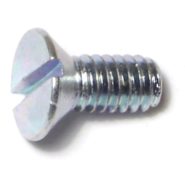 8-32 x 3/8" Slotted Flat Head, Machine Screw, Zinc 