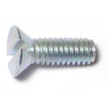 8-32 x 1/2" Slotted Flat Head, Machine Screw, Zinc 
