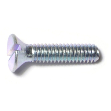 8-32 x 3/4" Slotted Flat Head, Machine Screw, Zinc 
