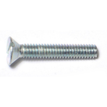 8-32 x 1" Slotted Flat Head, Machine Screw, Zinc 