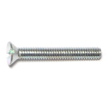 8-32 x 1-1/4" Slotted Flat Head, Machine Screw, Zinc 