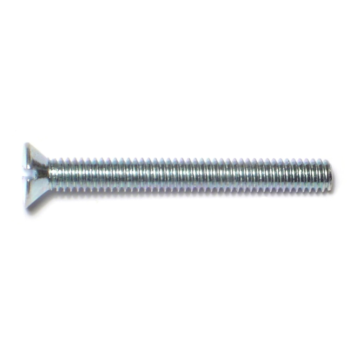 8-32 x 1-1/2" Slotted Flat Head, Machine Screw, Zinc 