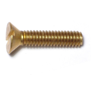 8-32 x 3/4" Slotted Flat Head, Machine Screw, Brass 