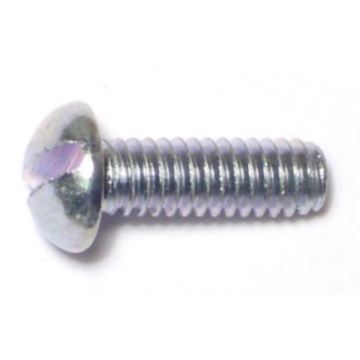 8-32 x 1/2" Slotted Round Head, Machine Screw, Zinc 