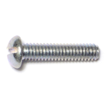 8-32 x 3/4" Slotted Round Head, Machine Screw, Zinc 
