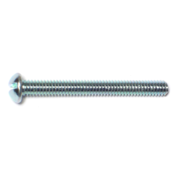 8-32 x 1-1/2" Slotted Round Head, Machine Screw, Zinc 