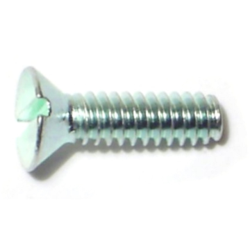 6-32 x 1/2" Slotted Flat Head, Machine Screw, Zinc 