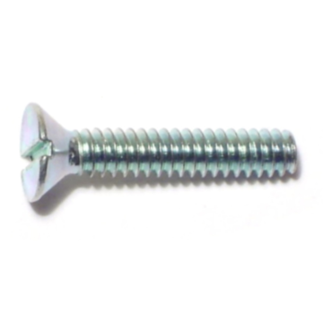 6-32 x 3/4" Slotted Flat Head, Machine Screw, Zinc 