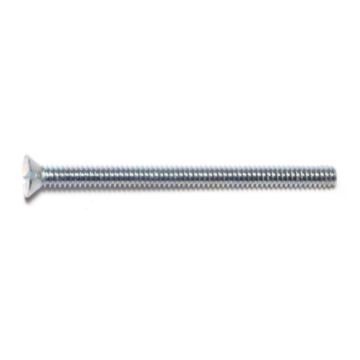 6-32 x 2" Slotted Flat Head, Machine Screw, Zinc 