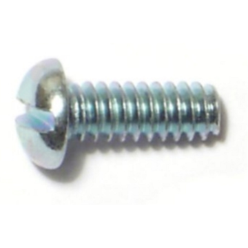 6-32 x 3/8" Slotted Round Head, Machine Screw, Zinc 