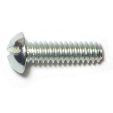 6-32 x 1/2" Slotted Round Head, Machine Screw, Zinc 