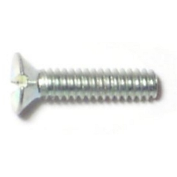 4-40 x 1/2" Slotted Flat Head, Machine Screw, Zinc 