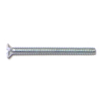 4-40 x 1-1/4" Slotted Flat Head, Machine Screw, Zinc 