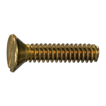 4-40 x 3/8" Slotted Flat Head, Machine Screw, Brass 