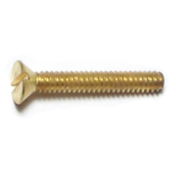 4-40 x 1/2" Slotted Flat Head, Machine Screw, Brass 