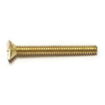 4-40 x 3/4" Slotted Flat Head, Machine Screw, Brass 