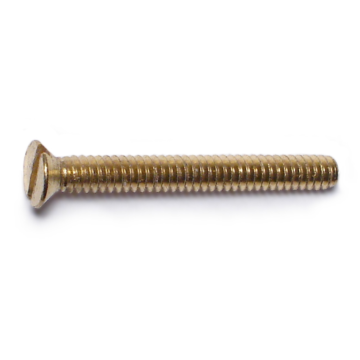 4-40 x 1" Slotted Flat Head, Machine Screw, Brass 