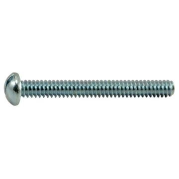 6-32 x 1" Slotted Round Head, Machine Screw, Zinc 
