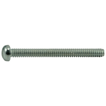 6-32 x 1-1/4" Slotted Round Head, Machine Screw, Zinc 