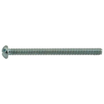 6-32 x 1-1/2" Slotted Round Head, Machine Screw, Zinc 