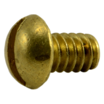 4-40 x 3/16" Slotted Round Head, Machine Screw, Brass 