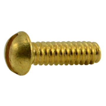 4-40 x 3/8" Slotted Round Head, Machine Screw, Brass 