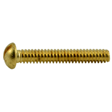 4-40 x 3/4" Slotted Round Head, Machine Screw, Brass 