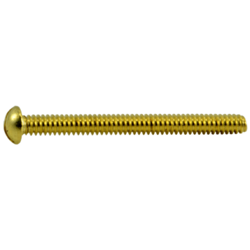 4-40 x 1-1/4" Slotted Round Head, Machine Screw, Brass 